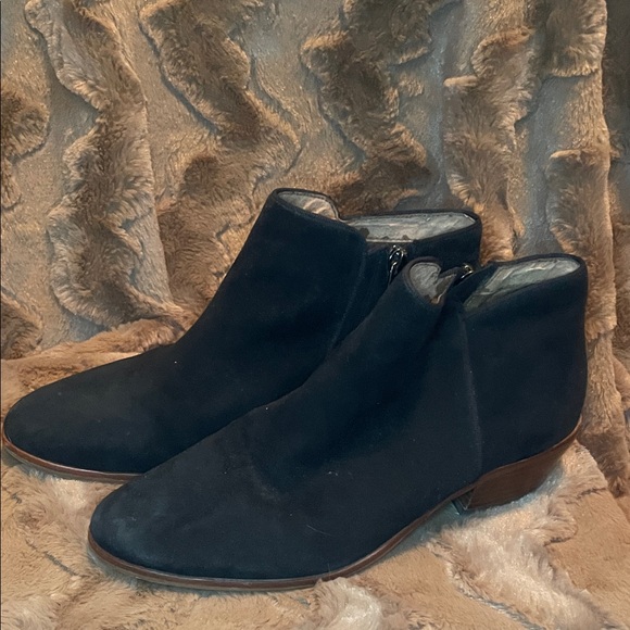 Sam Edelman Black Suede Ankle Boots - Picture 2 of 8